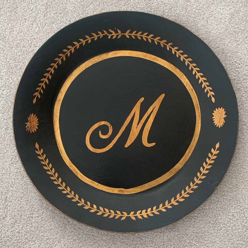 Large Decorative Plate “M”